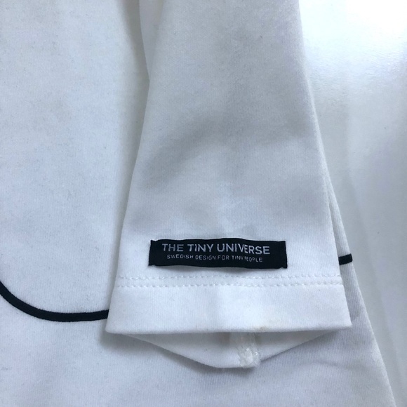 The Tiny Universe White Tiny Tuxedo Romper 12M - Picture 6 of 6